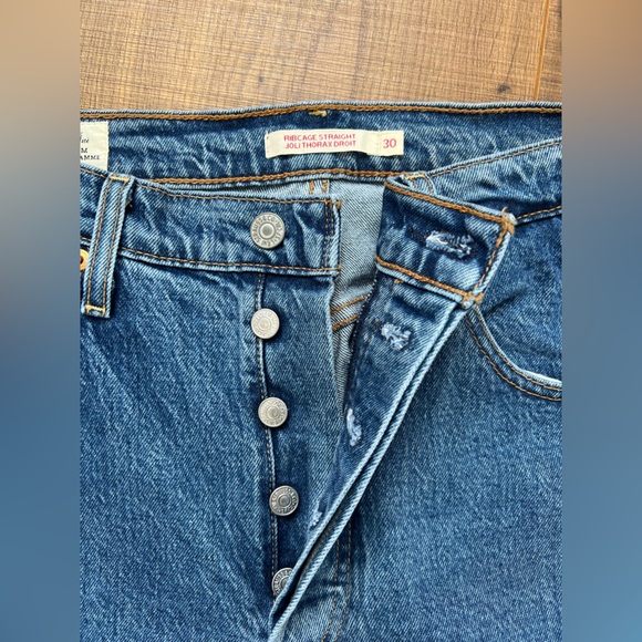 LEVI’S Ribcage Straight Ankle Jeans, Size 30 - Picture 5 of 5